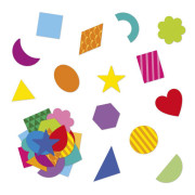 Samolepky Geometrické tvary 300 ks