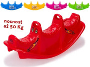 Houpačka plastová 100x37x39 cm se samolepkami nosnost 50 kg 18 m+