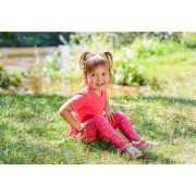 Legíny tenké TISK Outlast®UV faktor 50+, jahodová kytičky