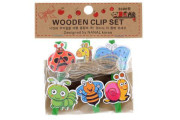 Dřevěné klipy se zvířátky 6 ks