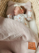 Waflová letní sada polštářku s přikrývkou Růžová Infantilo