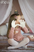 Dětské pletené rukavice prstové