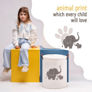 Koš na hračky bavlněný uzavíratelný 43 l Sipo