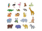 Dřevěné magnety 20 ks divoká zvířátka Viga