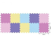 Pěnové puzzle podlahové barevné pastels 10 ks, 32 x 32 cm