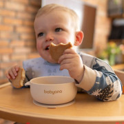 Silikonová miska s přísavkou a víčkem BabyOno