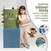 Koš na hračky XL se šňůrkou, skládací bavlněný / 63 l Sipo 