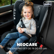 Sklápěcí autosedačka Neocare iSize 76-150 cm black Asalvo