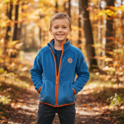 Mikina chlapecká chlupatá se stojáčkem modrá Pidilidi