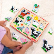 Dřevěné puzzle se zvuky Zvířata na farmě Melissa & Doug
