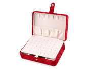 Malá šperkovnice s mašličkou semiš 11x16x5,5 cm