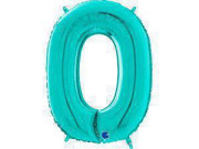 Fóliový balónek modrá Tiffany 66 cm číslice