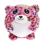 Plyšové skákací kulaté zvířátko s třpytivýma očima 30 cm