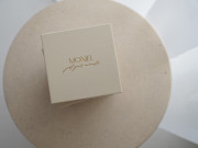 Těhotenský šperk bola Grace hladká stříbrná s bílým kamínkem + řetízek Moniel