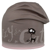 Funkční čepice dlouhá oboustranná Crazy Cats růžová RDX