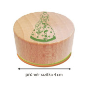 Dětská dřevěná razítka Aladine Stampo BAMBINO, 8 ks - Princezny