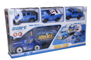 Policejní kamion s 3 auty šroubovací s efekty 42 cm