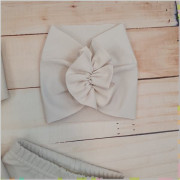 Bavlněná světle béžová sada 3dílná - tunika, legíny, turban Z&Z