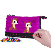 Velké pouzdro černé s fuchsiovým puntíkem Pixie crew