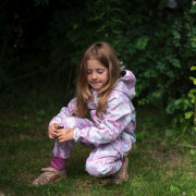 Rostoucí softshellové kalhoty Jednorožec růžová, Esito