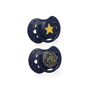 Lovi Šidítko silikonové dynamické Stardust 2ks Tmavě modrý