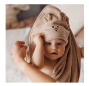 Dětská osuška s kapucí babyono 100x100 cm Králík 