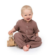 Dětské mušelínové kalhoty Luca Brown Esito