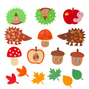 Kreativní sada První stříhání kaštanových kamarádů Haba