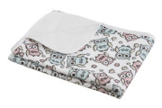 Nepromokavá podložka Akuku froté 70x50 - sovy