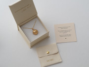 Těhotenský šperk bola Soul zlatá s broušeným povrchem + řetízek Moniel