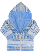 Zimní kabátek s kapucí wellsoft zateplený Etnik modrý Baby Service