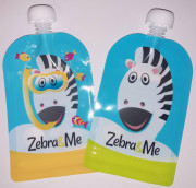 Kapsička na dětskou stravu pro opakované použití Zebra&Me 2 ks