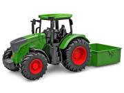 Kids Globe Farming traktor zelený se sklápěčkou volný chod 27,5 cm