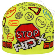 Funkční čepice neonová žlutá se značkami RDX 