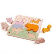 Baby Dřevěné puzzle Woodland Bigjigs