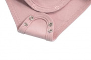 Rostoucí body Nature s dlouhým rukávem a volánky starorůžové Baby Nellys
