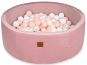 Suchý bazén Velvet růžový/růžové kuličky Infantilo