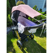 Mušelínová sluneční stříška na kočárek Nature Baby Nellys