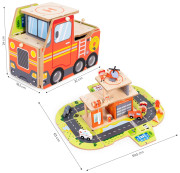 Montessori dřevěná garáž 2v1 Hasič