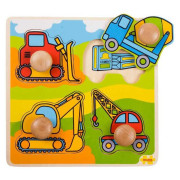 Vkládací puzzle stavební stroje Bigjigs Toys