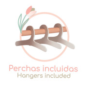 Dřevěný šatní věšák na oblečení pro panenky Tulipe DeCuevas 