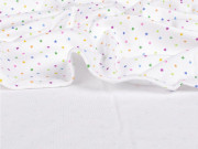 Lehká letní deka 100 x150 cm bílá s hvězdičkami