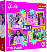 Puzzle 4v1 Šťastný svět Barbie 28,5x20,5 cm