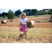 Sukně kolová tm. starorůžová vlaštovky Little Angel