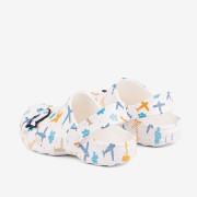 Dětské nazouváky clogsy Little Frog Bílé Airoplane Coqui