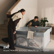 Ohrádka pro děti skládací Ziki Light Grey Kinderkraft