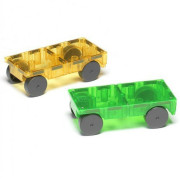 Magnetická stavebnice Cars 2 dílná Green/yellow Magna Tiles