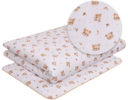 Dětské povlečení do postýlky 100 x 135 cm bavlněný satén Medvídek Infantilo 