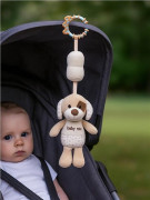 Edukační hrající plyšová hračka s klipem Baby Mix pes hnědý