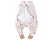 Letní spací pytel s nohavicemi bambus béžový s obláčky Vel.  110 cm Kaarsgaren